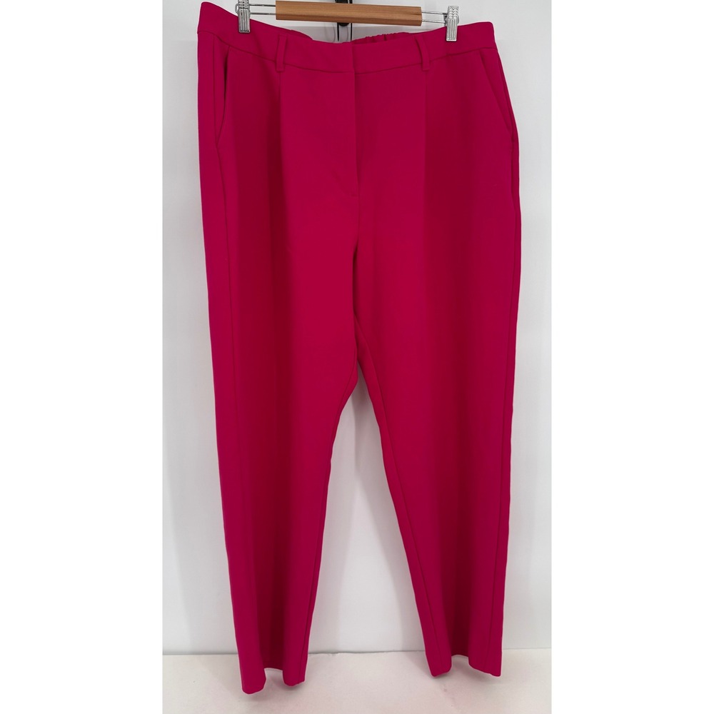 Old Navy Taylor Trouser Extra High Rise Magenta Pink Pleated Pants Womens Sz XL
